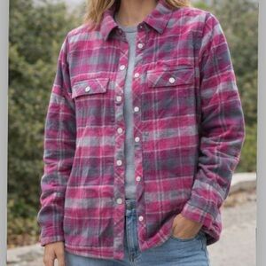 Columbia Insulated Plaid Fleece Lined Shacket